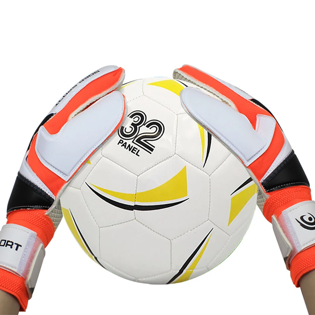 

Thicken Non-slip Rubber Football Goalkeeper Gloves Goalie Soccer Finger Bone Protection Guard Gloves Begginers Professional