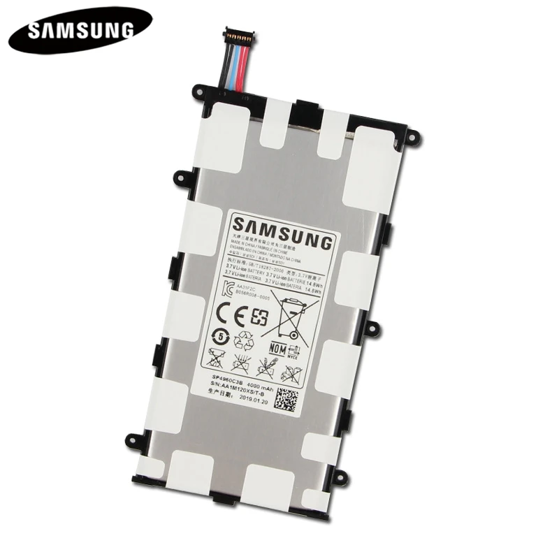 Оригинальная батарея для планшета SP4960C3B для samsung GALAXY Tab 7,0 Plus P3110 P3100 P6200 P6210 аутентичная батарея 4000 мАч