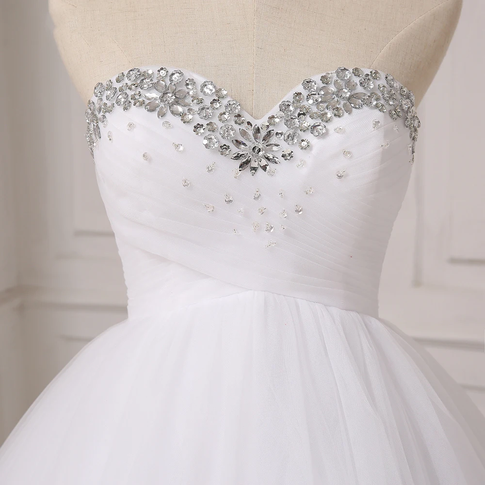 Бальное платье для беременных Jiayigong свадебное из фатина со шлейфом без рукавов