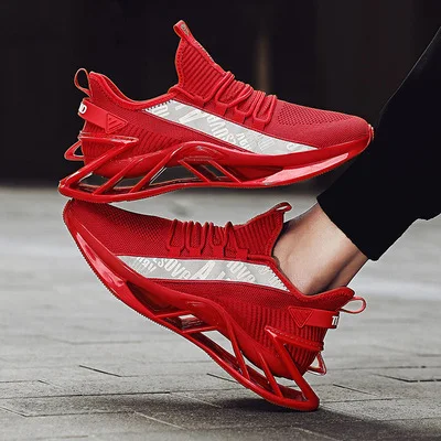 

Spring shoes Men's Autumn and Leisure heightened Blade Red shoes Fashion shoes breathable running large sports walking shoes