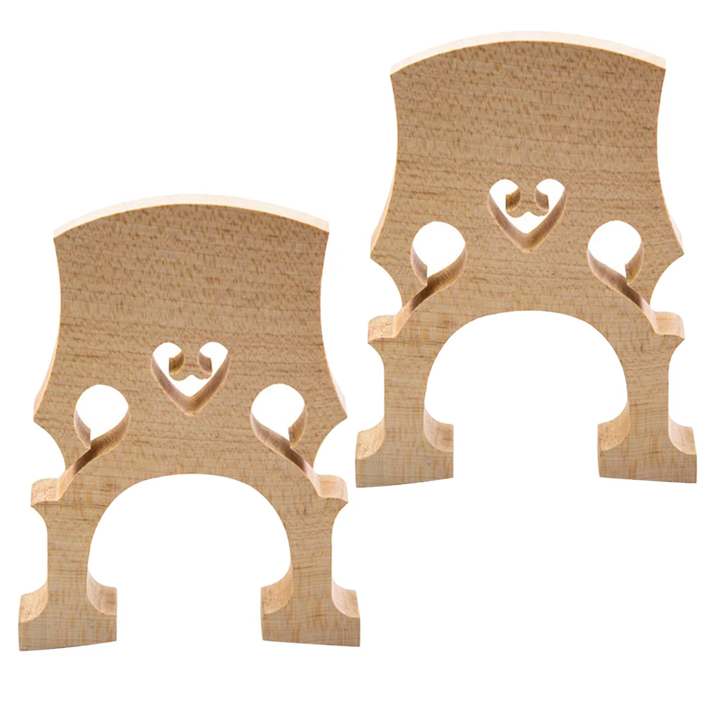 

Set of 2pcs Replacement Double Bass Bridge for 1/2 4/4 Double Bass