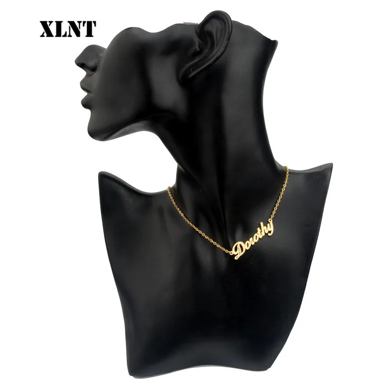 

XLNT Dorothy Name Necklace Fashion Tiny Initial Personalized Letter Name Choker Necklace for Women Gold Color Jewelry Gift