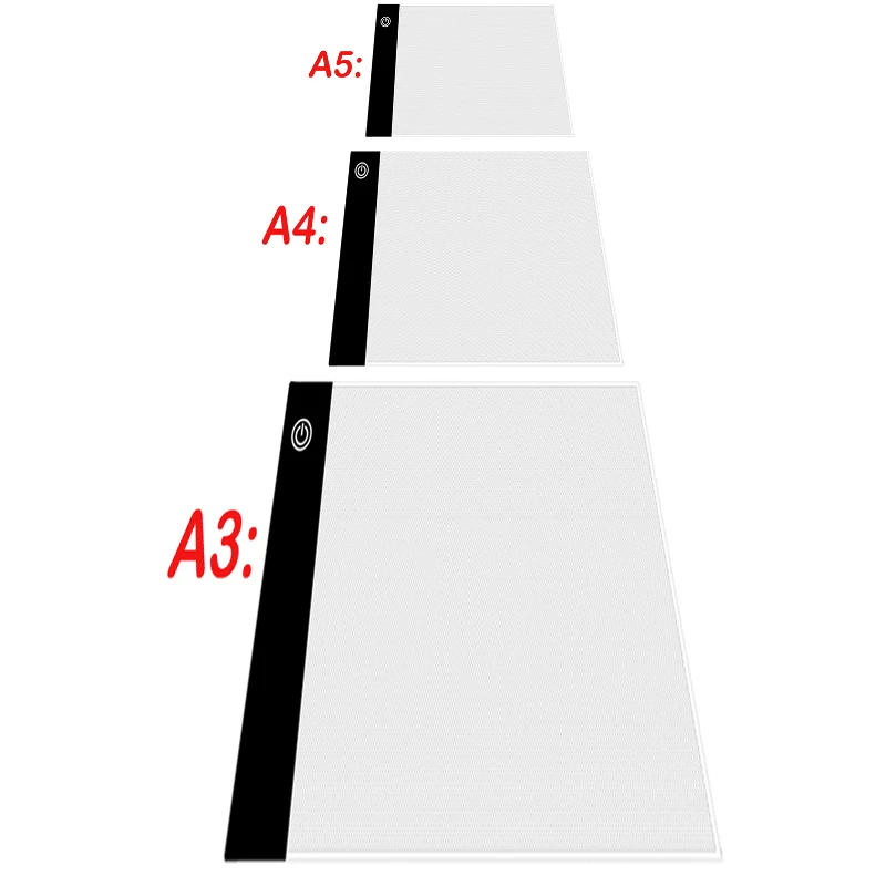 

Трехуровневая приглушаемая светодиодная подсветильник ка размера A3, A4/A5, планшет с защитой глаз, легче для алмазной живописи, инструменты д...