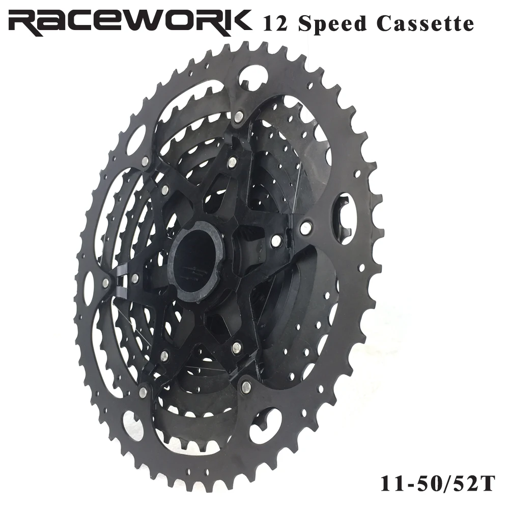 Кассета для горного велосипеда RACEWORK 12 Скоростей свободное колесо 11 50/52T S черная