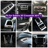 gear box air ac door lift button lights control panel cover trim for subaru xv crosstrek 2017 2021 accessories interior matte