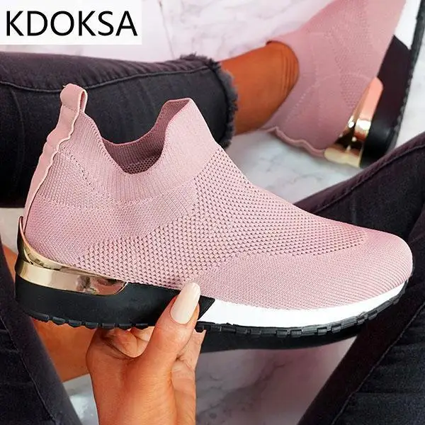 

Sneakers Women Vulcanized Shoes Ladies Solid Color Slip-On Sneakers for Female Casual Sport Shoes 2021 Fashion Mujer Shoes