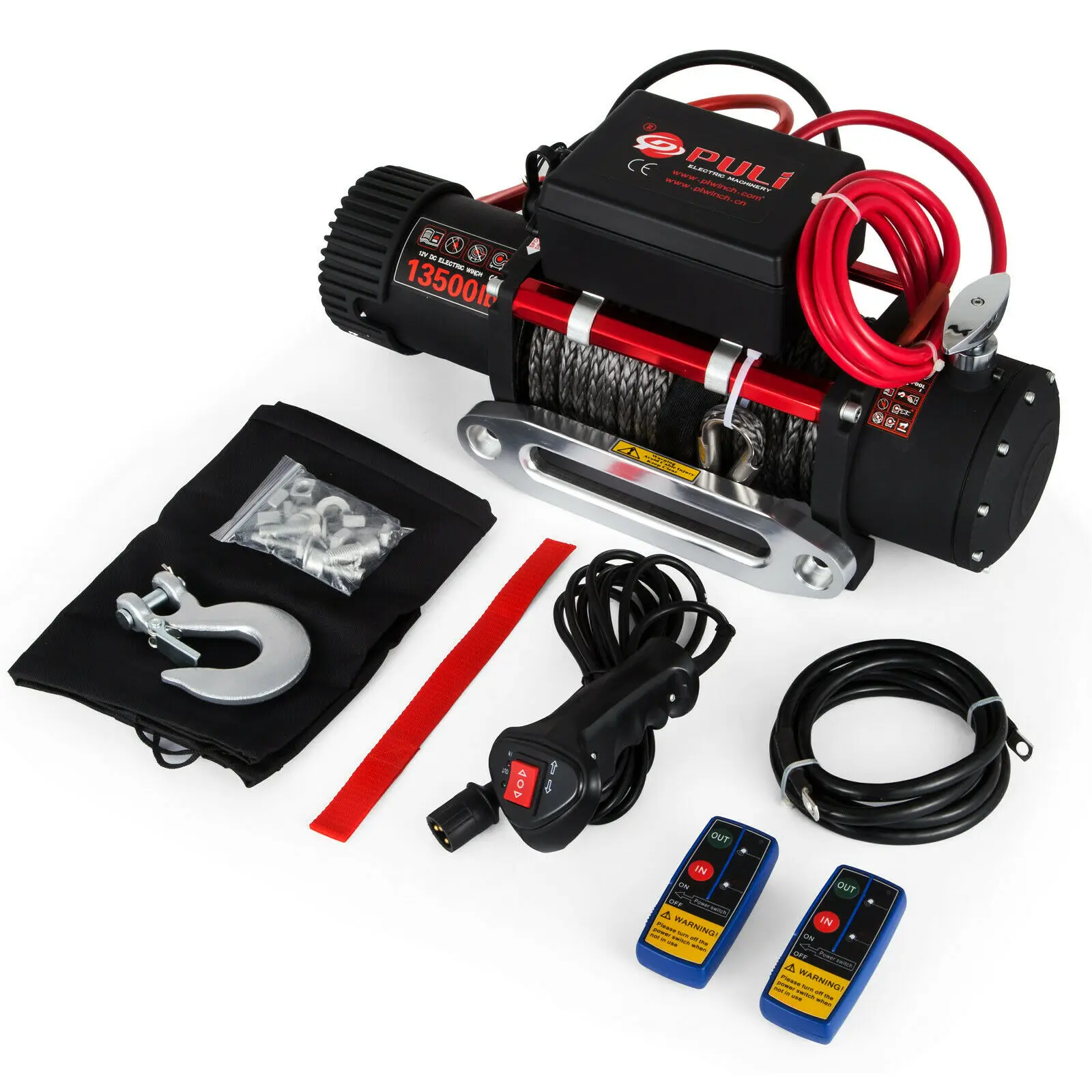 

12V 6T Electric Winch ATV Recovery Winch 6120 KG 13500LBS Synthetic Rope with Remote Control for ATV UTV 2022