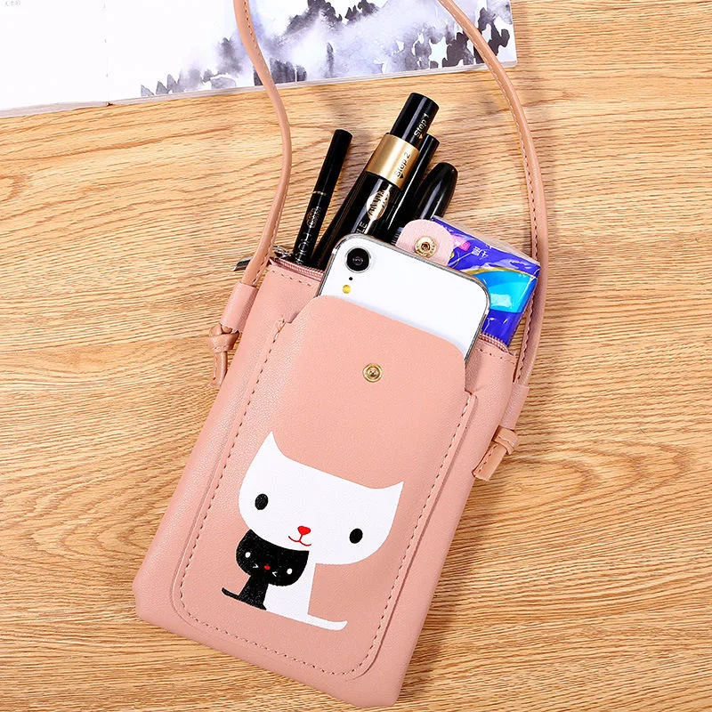 

2021 Для женщин для девочек; Новинка женские Мобильный телефон сумка через плечо сумка для девочек милое студенческое Мобильный телефон сумк...