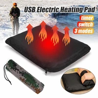 portable usb electric heating pads cushion mat winter warmer camping with bag for travelers drivers office employees