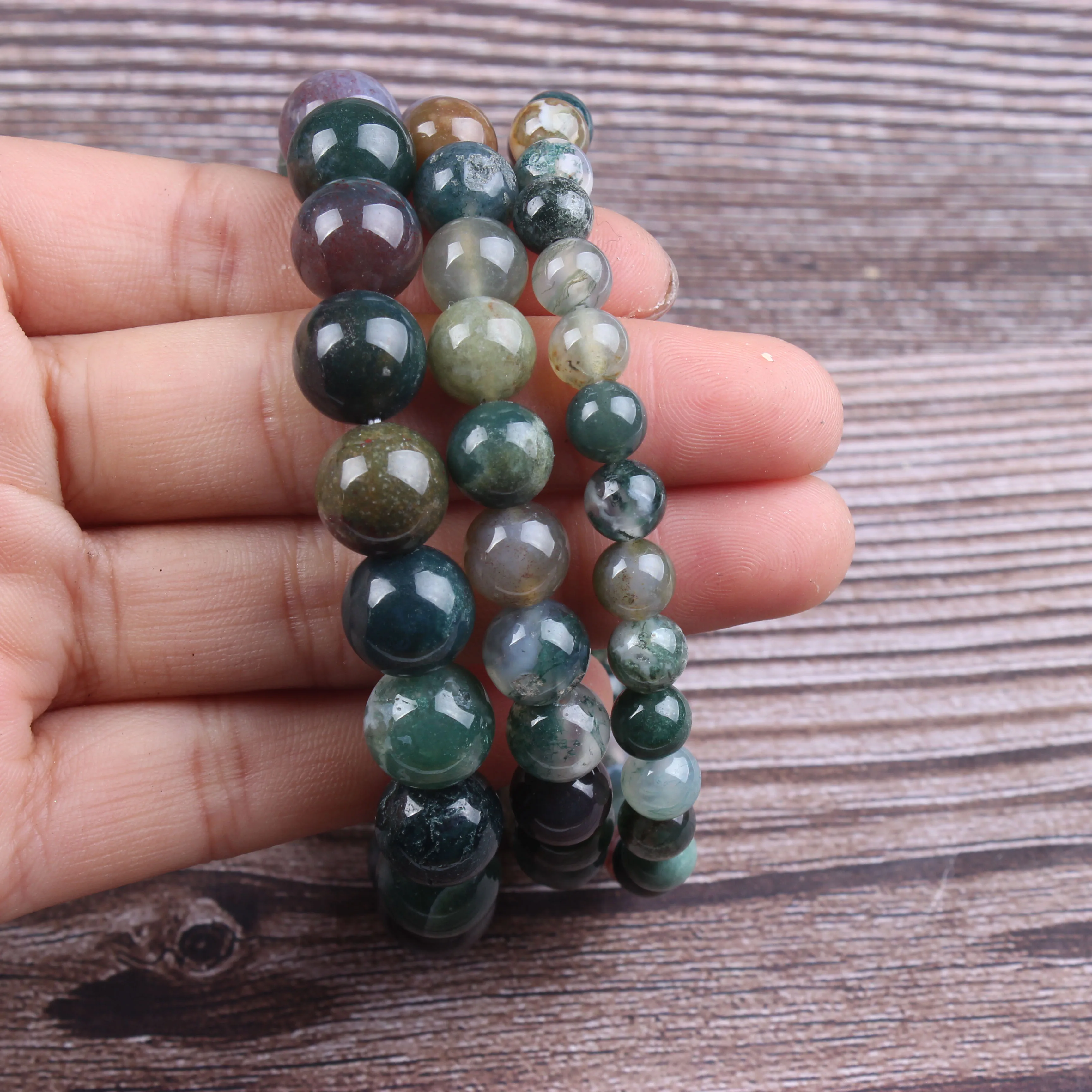 

Fashion jewelry 6 / 8 / 10mm miscellaneous stone bracelet natural jewelry beads are suitable for men's and women's accessories