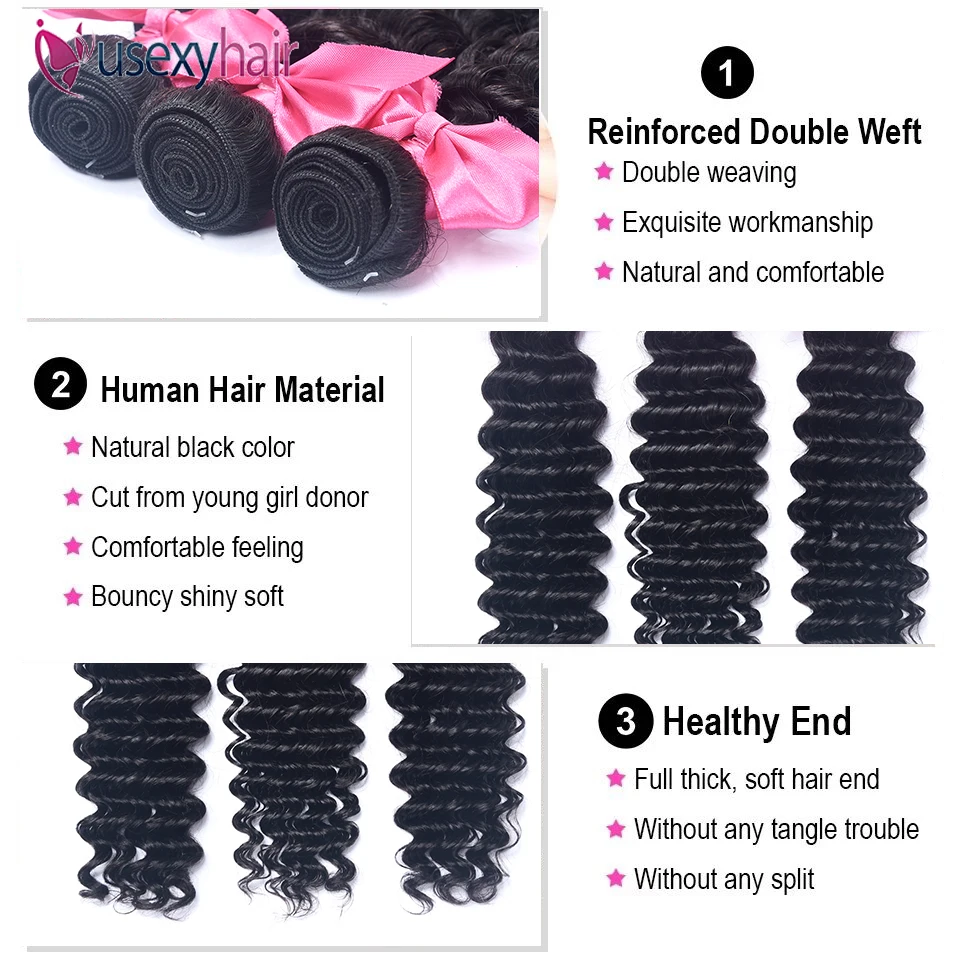 Индийские глубокие волнистые кружевные фронтальные волосы с детскими волосами