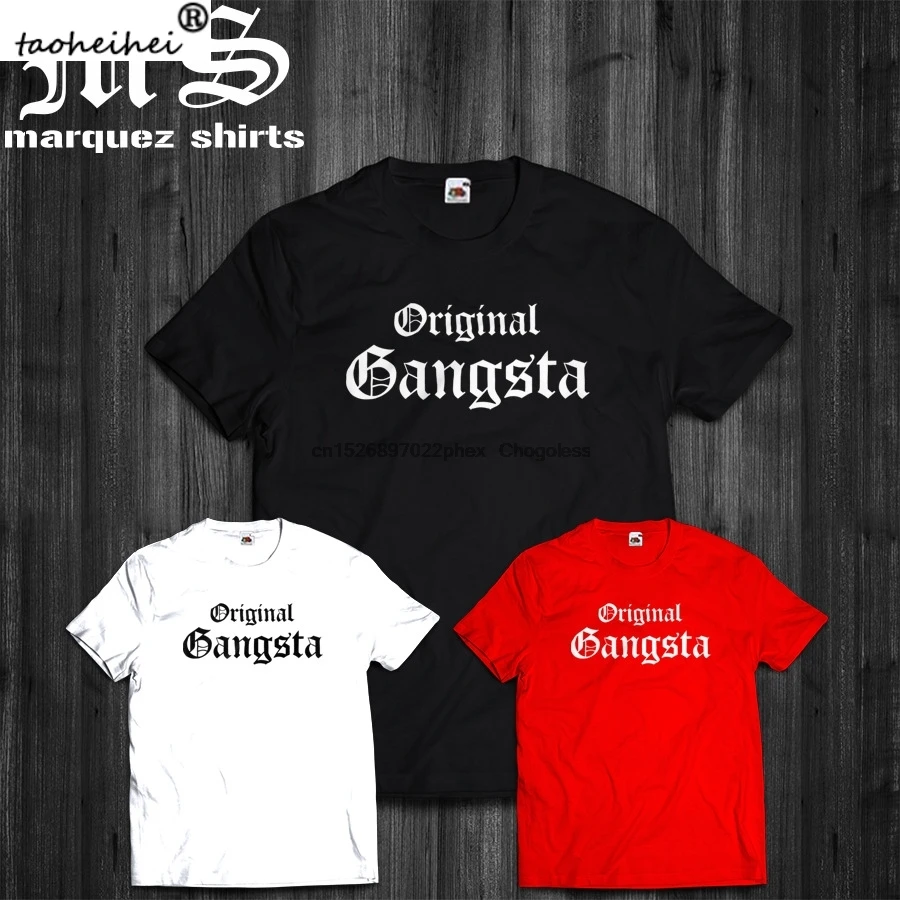 Оригинальная футболка Gangsta Old Enligh фронт куш хип-хоп рэп-футболка - купить по