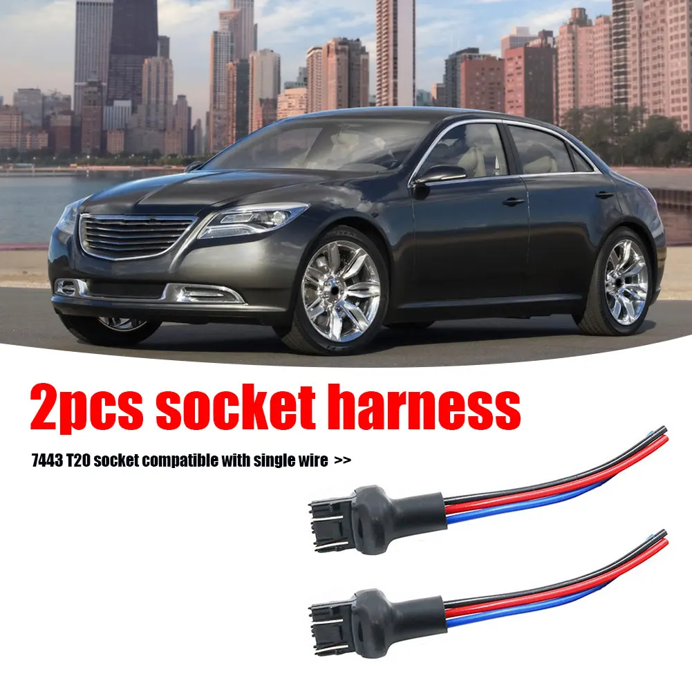 

7443 T20 автомобилей сигнала поворота светильник цоколь Мужской адаптер разъем провода, 2-контактный разъем пакет автомобилей сигнала поворот...