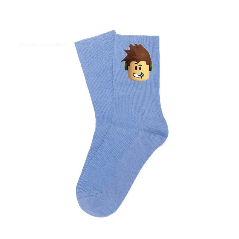 Roblox Socks Game Anime Figure Men Women's Autumn Winter Candy Color Medium Tube Casual Sports Stockings Baby Boys Girls Gifts | Игрушки