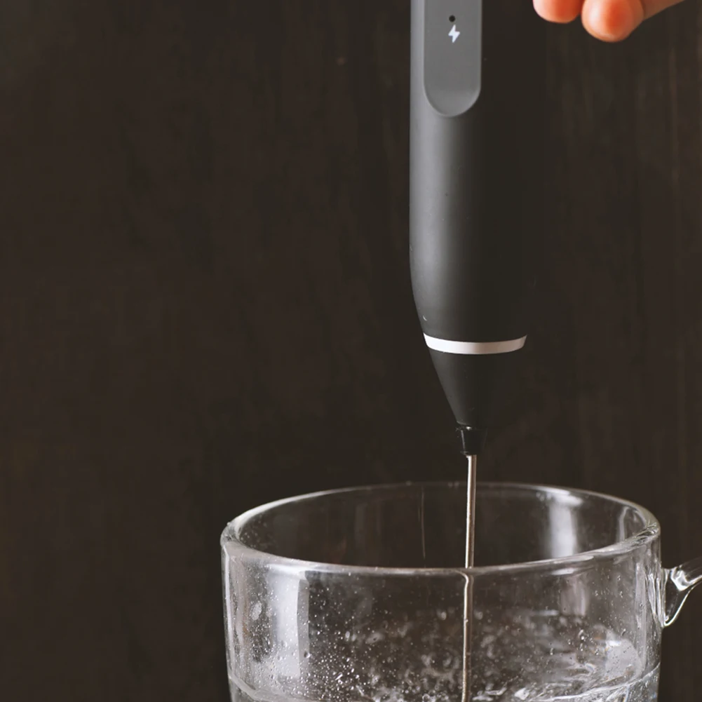 

Electric Milk Frother Coffee Drink Foamer Stirrer Eggbeater Garden Black