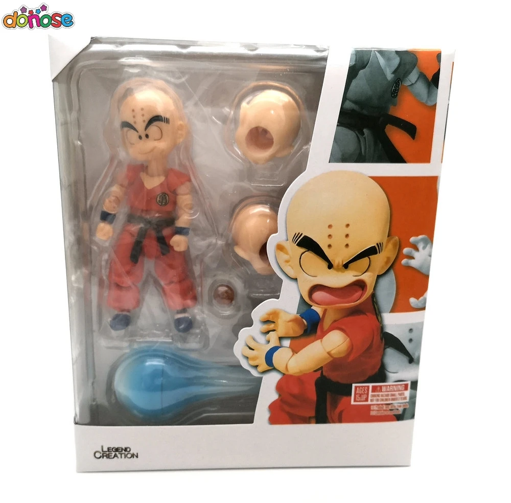 Kuririn with box Фигурка Dragon ball Z Great Saiyaman Gohan Bulma Kuririn Joint подвижная аниме фигурка Рождественский подарок фигурка модель - Цвет: Kuririn with box