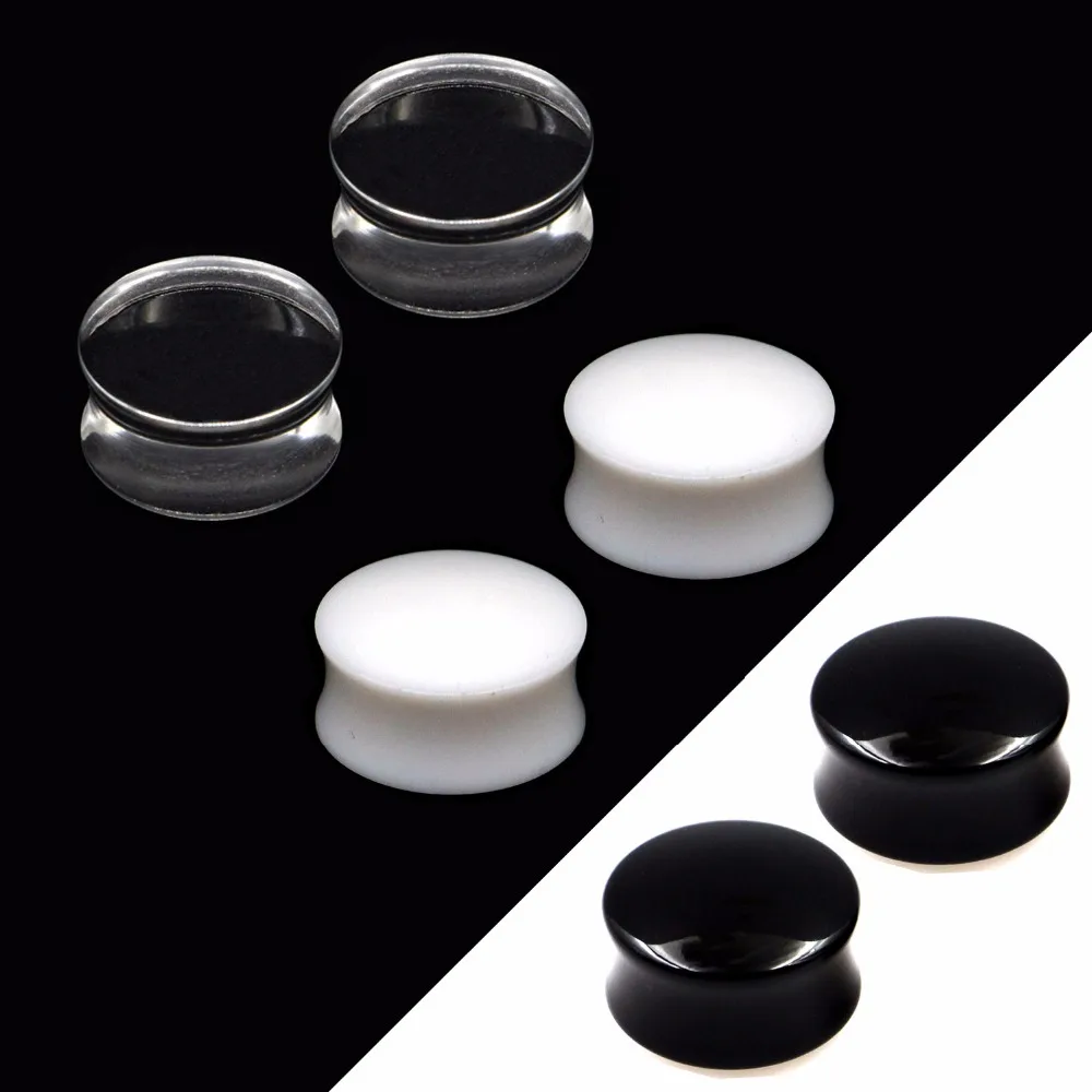 Оптовая продажа акриловые пустые Заглушки для ушей туннельные растяжки пирсинга