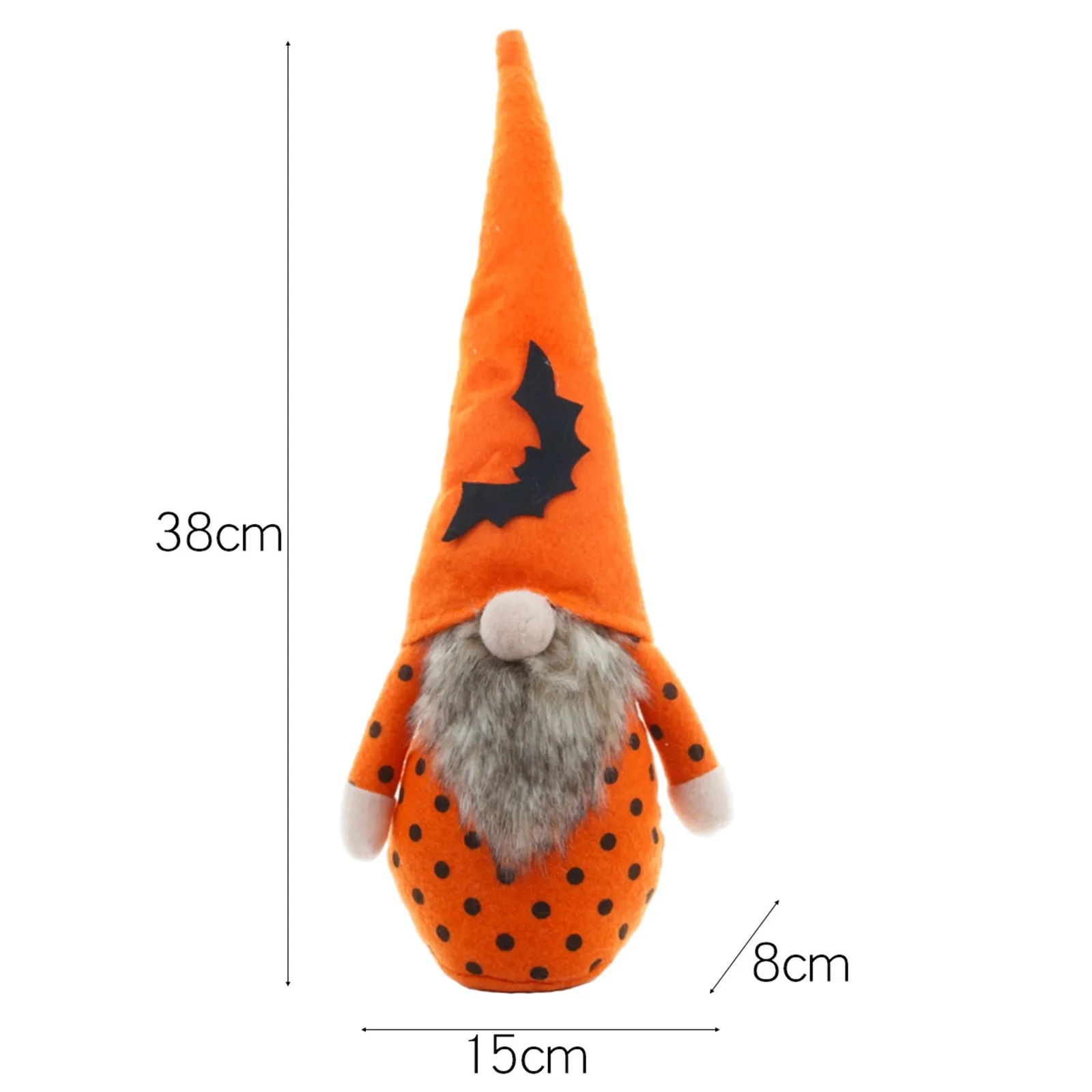 

Halloween Dwarf Plush Decoration Handmade Bat Pumpkin Gnomes Plush Table Ornament Halloween Dwarf Decorations Party Supplies