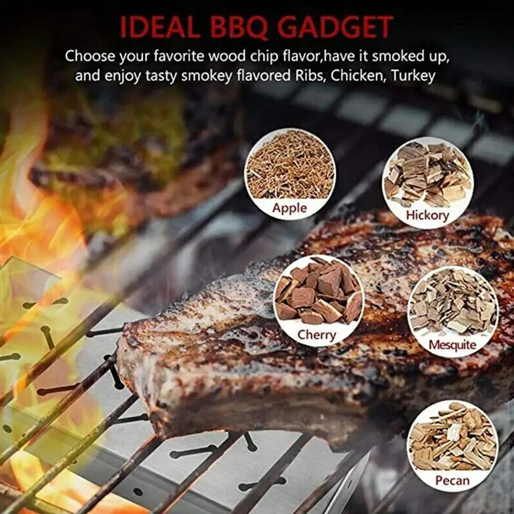 

Steel Smoker BOX BBQ Steel Smoke Box Kitchen Tools BBQ Outdoor Cooking Tools Mini Products Bacon W9T3