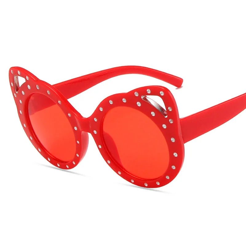 

2021 Retro luxury Cat Eye Kids Sunglasses children Fashion Brand Child Sun Glasses Anti-uv Baby Sun-shading Girl Boy Sunglasses