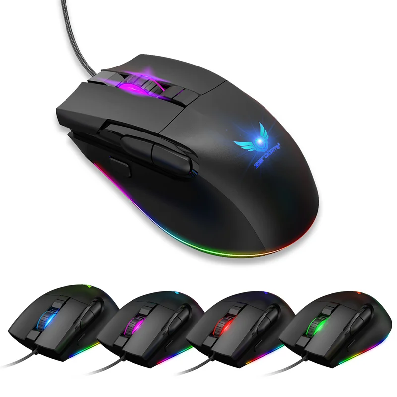 

Ergonomic USB Wired Gaming Mouse RGB Light 7200 DPI Macro Programmable 7 Buttons Optical Computer Mouse Gamer Mice For PC Laptop