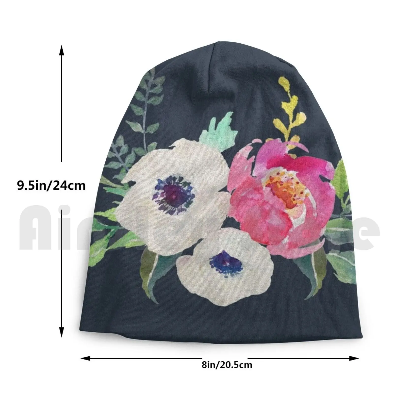 

Anemone Peony Watercolor Bouquet Beanies Knit Hat Hip Hop Anemone Peony Watercolor Bouquet Wedding Romantic