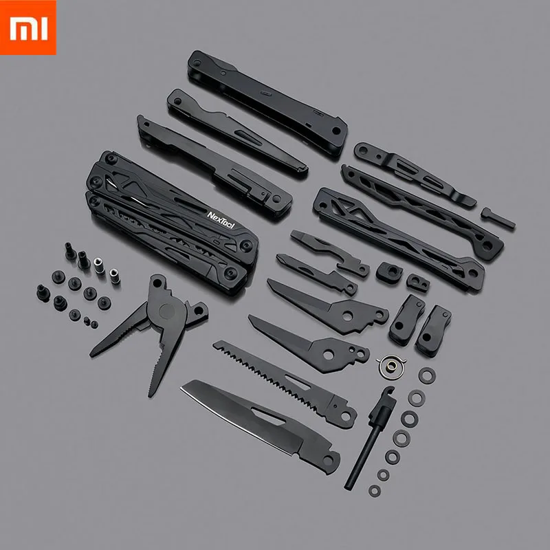 Xiaomi NEXTOOL 10 в 1 Открытый Многофункциональный складной нож инструменты из нержавеющей стали открывалка отвертка пила плоскогубцы линейка резак