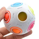 Футбол, магический скоростной куб, головоломка, Детская развивающая игрушка, куб для малышей, Сферический куб, Радужный мяч, игрушка для снятия стресса