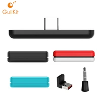 gulikit ns07 route air wireless bluetooth adapter audio usb c transmitter with microphone for the nintend switchlite ps4 ps5