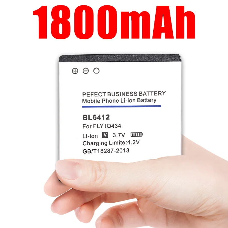 Аккумулятор BL6412 для Fly IQ434 IQ 434 era nano 5 BL 6412 1800 мАч|Аккумуляторы мобильных телефонов|