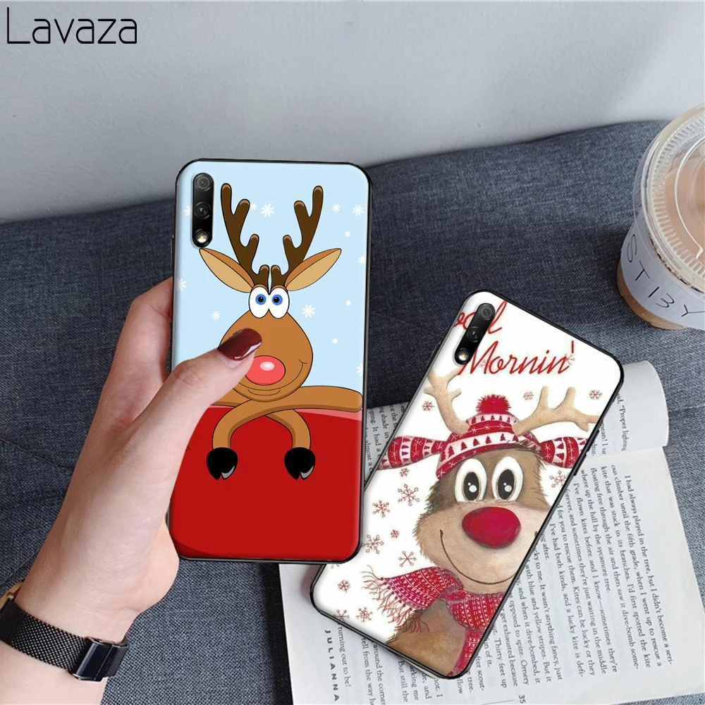 Christmas Cartoon Elk Soft Case for Huawei Honor 6A 7A 8A 20 Pro 7C 8C 7 8X 8 9 10 lite 20S Note10 View Cover |