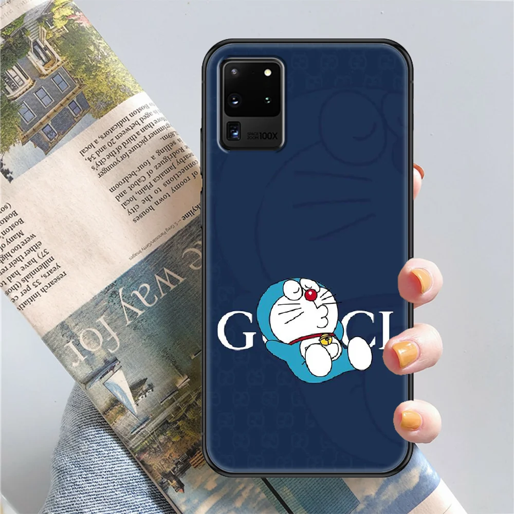 

Luxury Brand Doraemon GG Phone case For Samsung Galaxy Note 4 8 9 10 20 S8 S9 S10 S10E S20 Plus UITRA Ultra black trend bumper