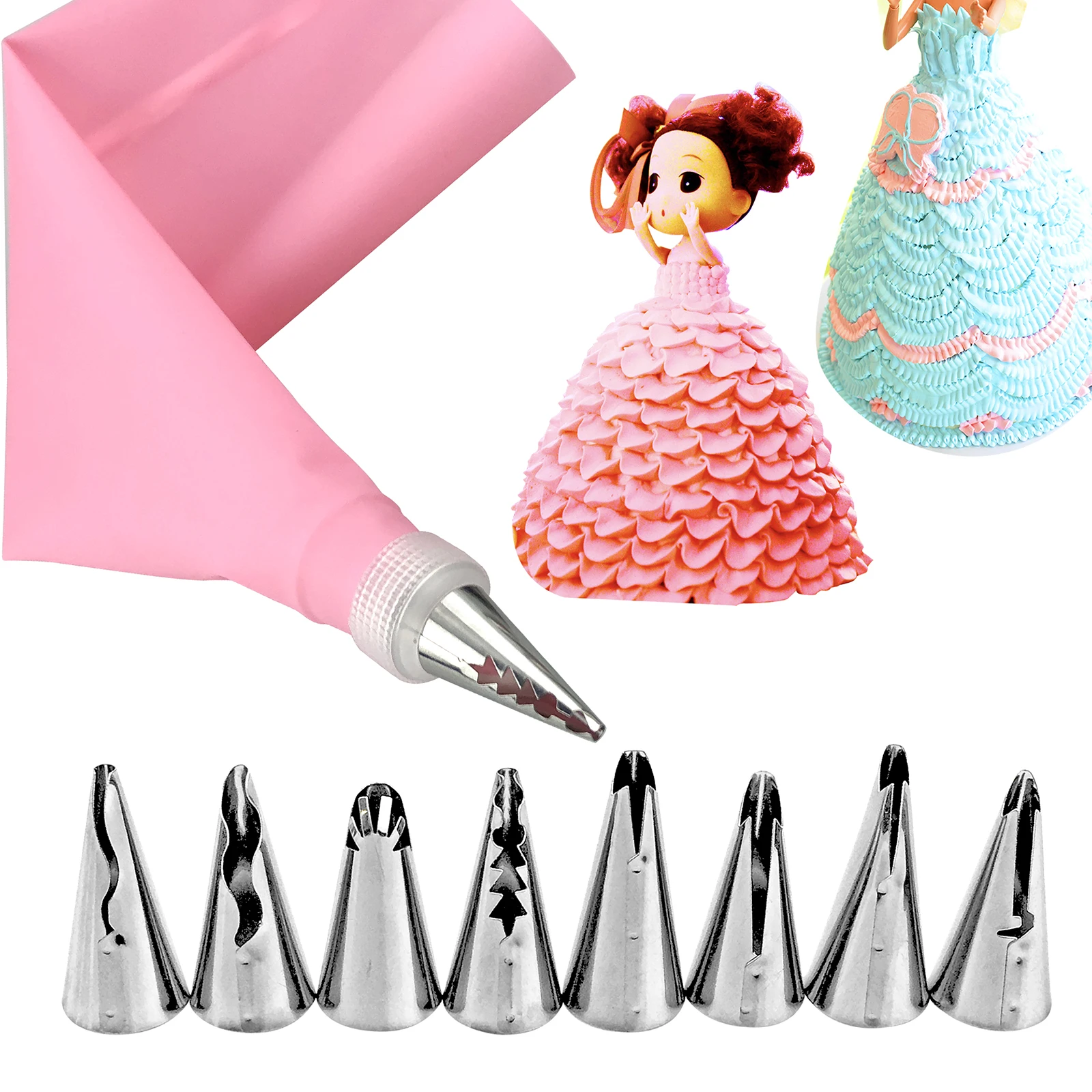 

83-piece Cake Decorating Mouth Baking Decoration Tool Frosting Pastry Coloring Utensils Cake Decorating Tools Silicone Cutters