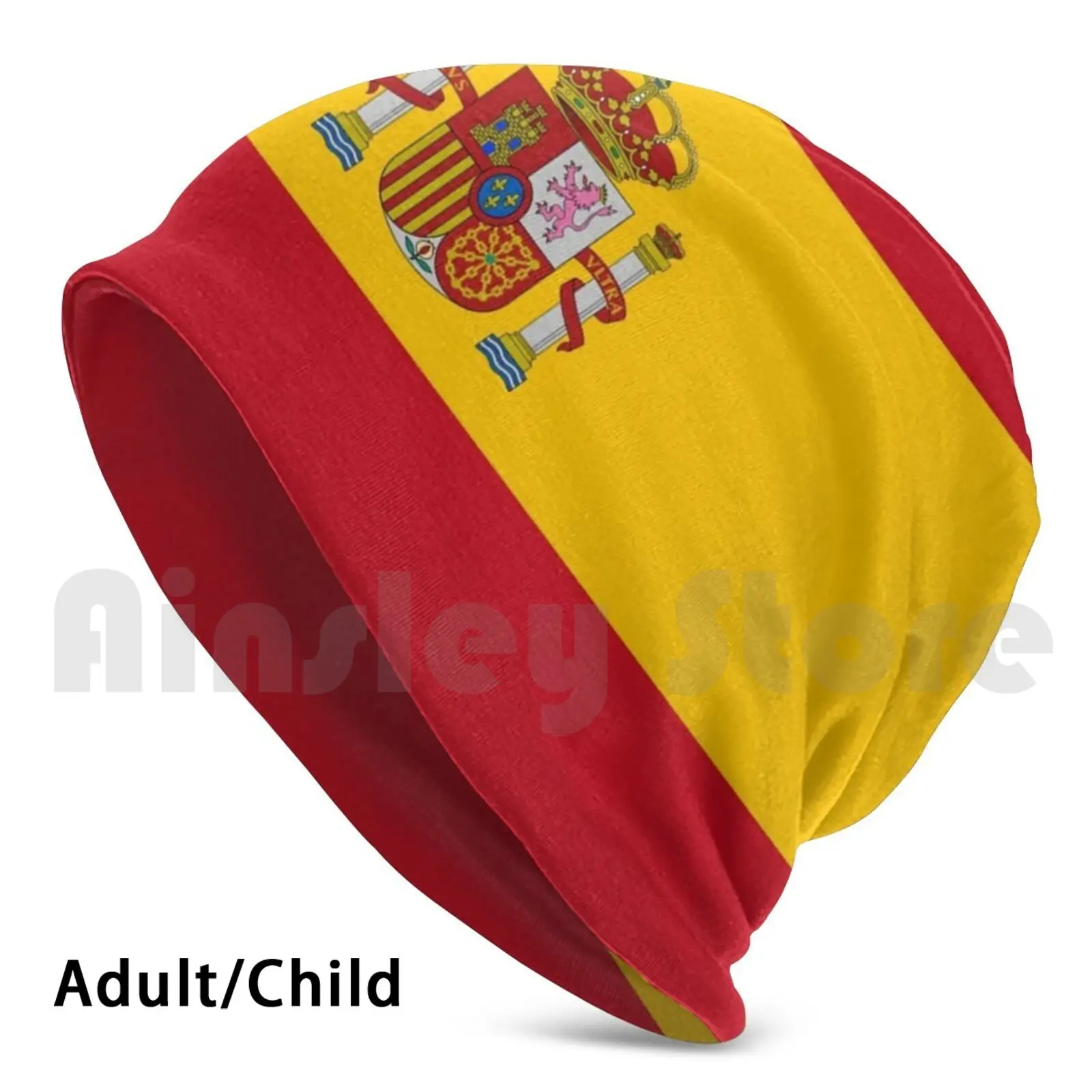 

Spain Flag Beanie-Patriotic Beanie Beanies Knit Hat 2821 Beanies Print Flag Spain Spanish Proud Pride Patriotic Patriot