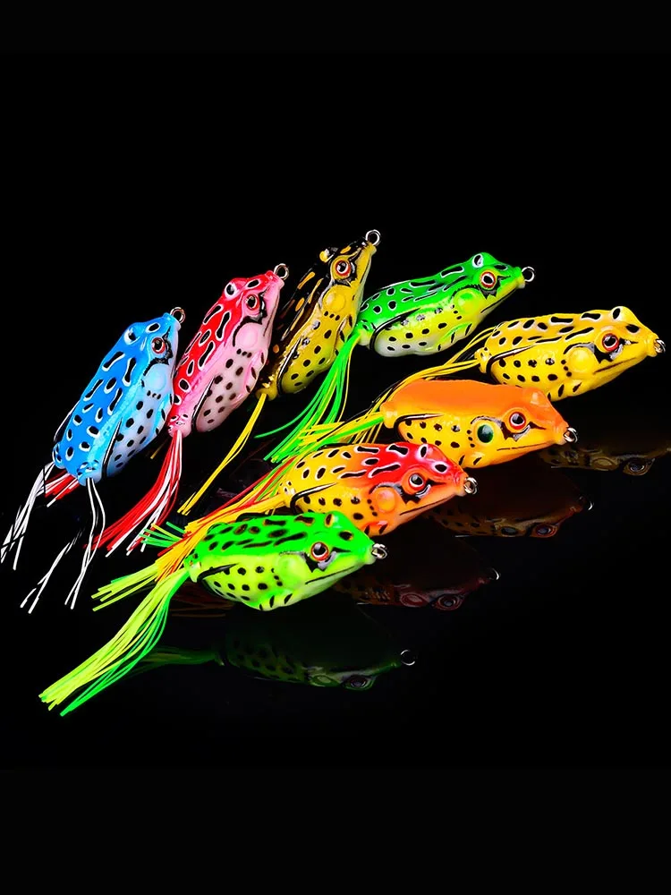 

Frog Fishing Lures 5G Silicone Soft Artificial Bait Lifelike Double Hook Jump Frog Fake Lure for Lake River Fishing Accessories