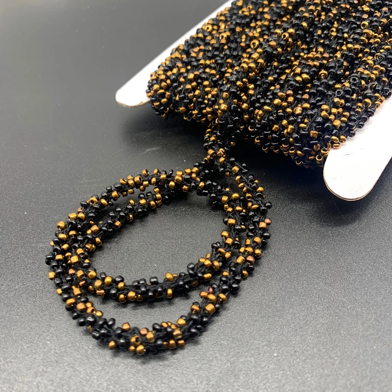 1 ярдов/партия 5 мм вышитая бисером кружево лента тесьма кружевная ткань вышитый