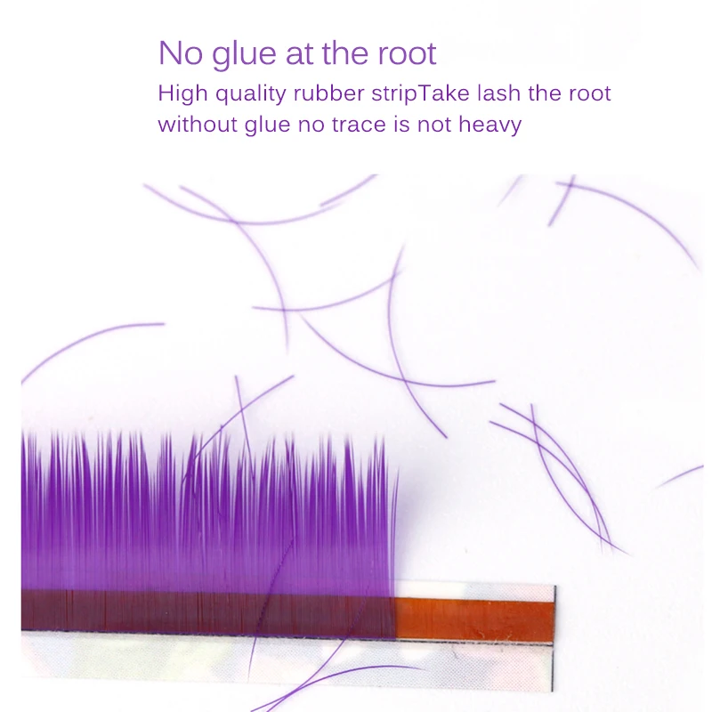 Натуральные длинные Индивидуальные Кластерные ресницы фиолетового цвета для