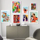 Современные абстрактные женские постеры с принтом, мексиканские цвета, Картина на холсте, Миранда, настенные картины для декора гостиной
