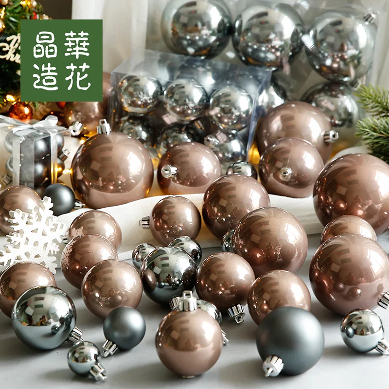 Серый Рождественский шар украшение для рождественской елки окна подвесная
