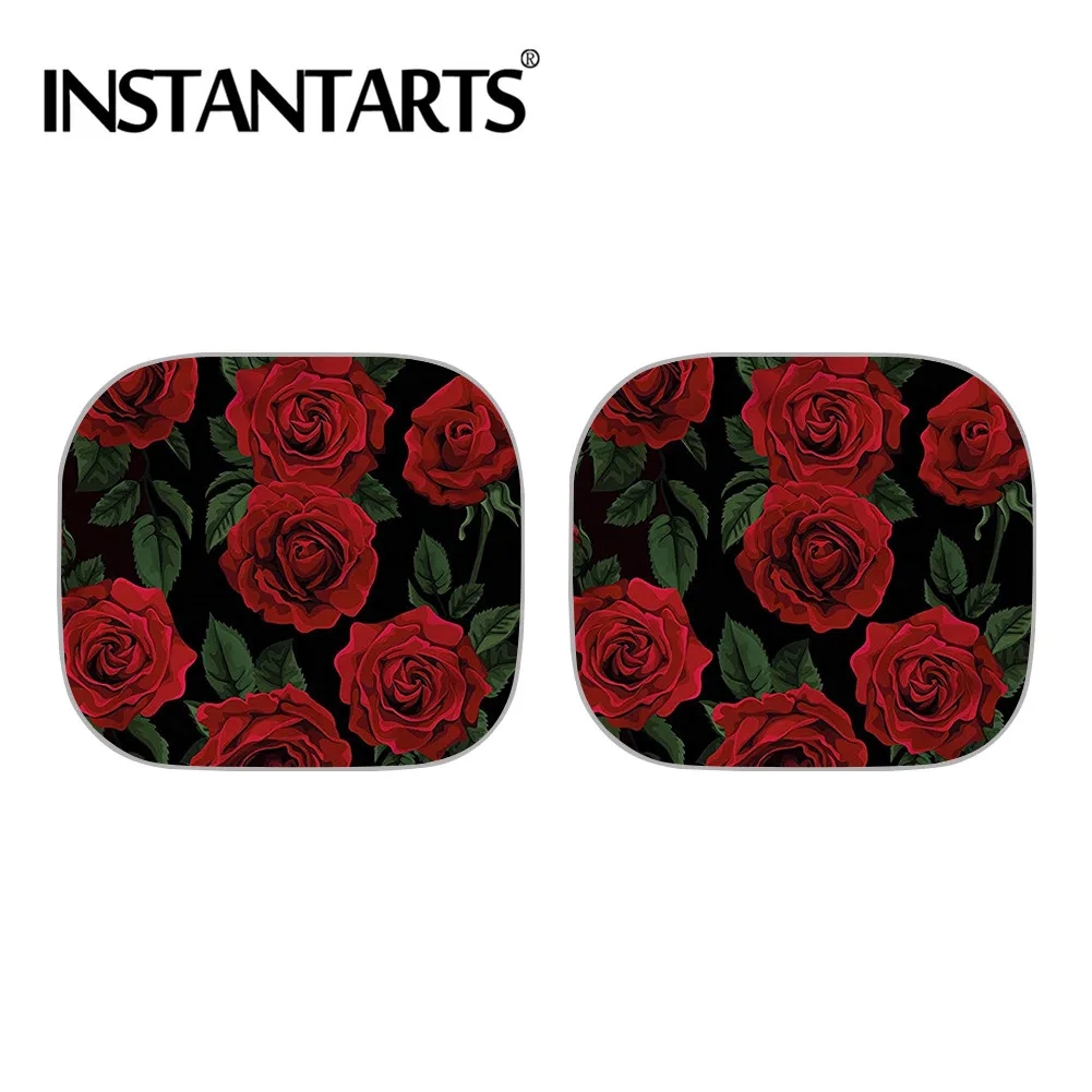 

Солнцезащитный козырек INSTANTARTS для лобового стекла автомобиля, с рисунком розы