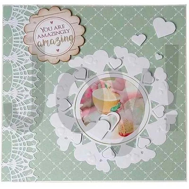 Кольцо в форме сердца металлические высекальные штампы для скрапбукинга