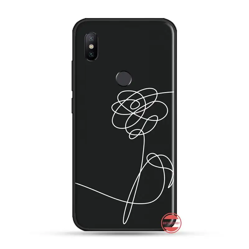 Чехол для телефона love yourself Flower line DIY с рисунком Xiaomi Redmi 4x5 plus 6A 7 7A 8 mi8 8lite 9 note 4 5 pro |