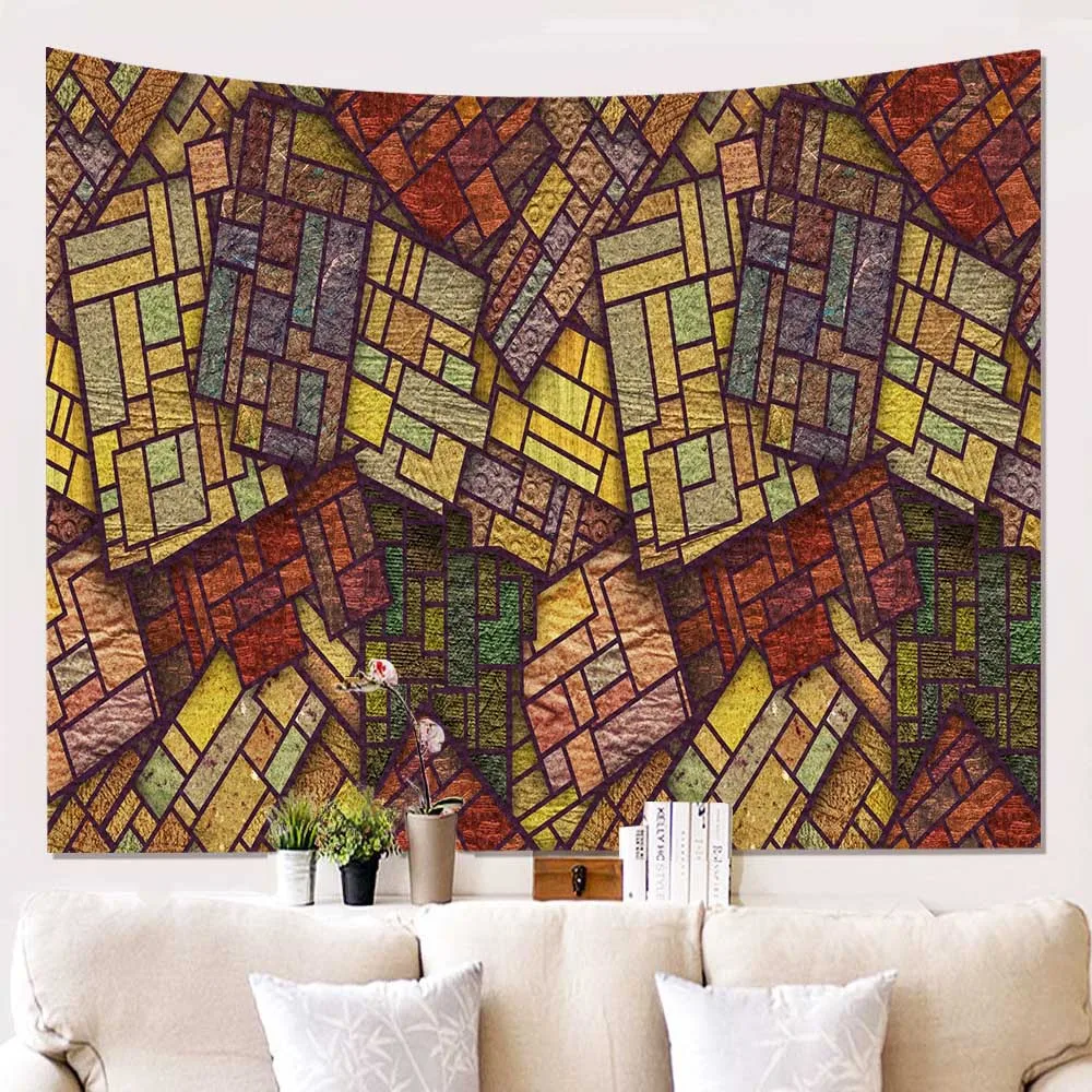 Настенный гобелен в стиле хиппи с мандалой Настенное подвесное одеяло бохо