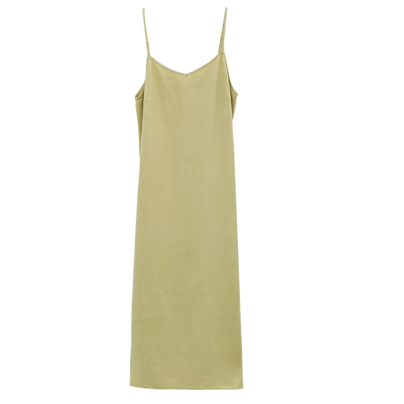 

Summer Dress Solid Color Sleeveless Dress Vestidos