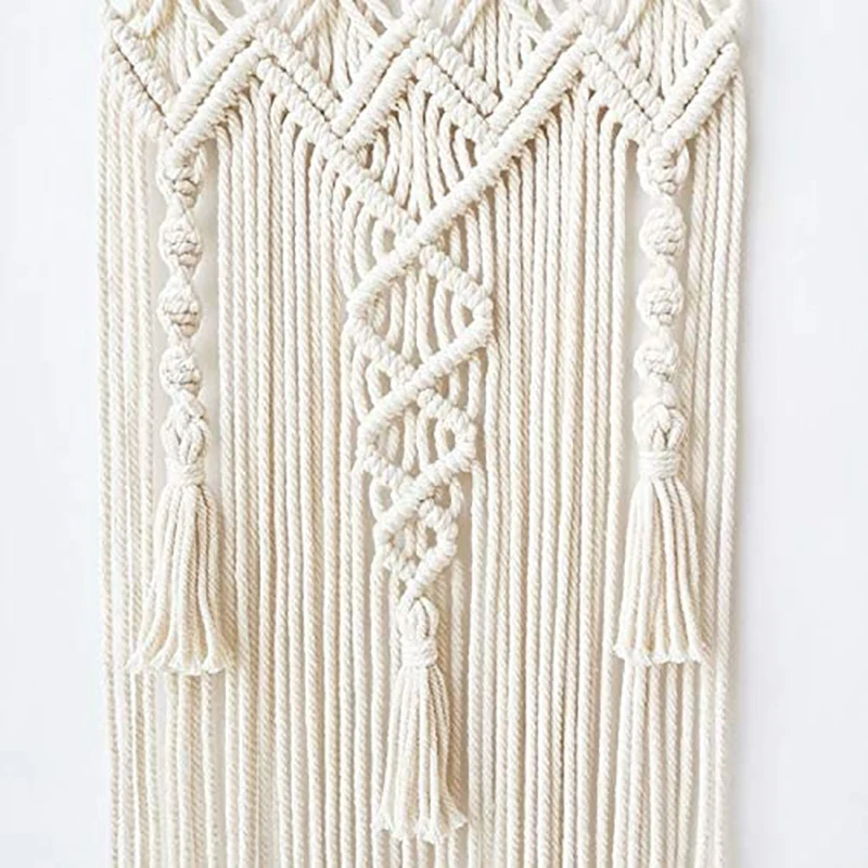 

Macrame Wall Hanging Woven Wall Art Macrame Tapestry Boho Chic Home Decor for Apartment Bedroom Living Room Gallery 3Pcs