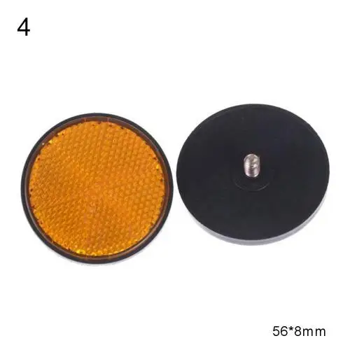 

2 шт. круглая предупреждающая полоса, светоотражающая наклейка для автомобиля, мотоцикла, велосипеда, каравана, грузовика, винты на защитный отражатель, наклейки