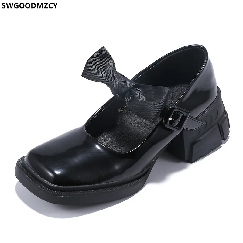 

Женские туфли-оксфорды из лакированной кожи, с бантом-бабочкой