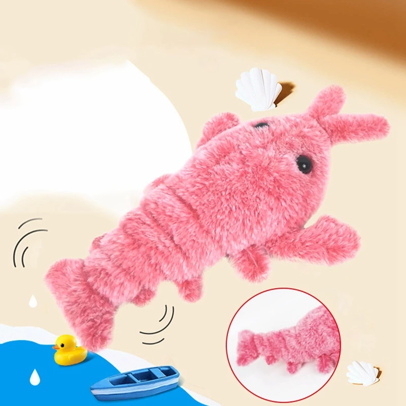 Электрический Скакалка креветки кошка игрушка Лобстер датчик движения и для