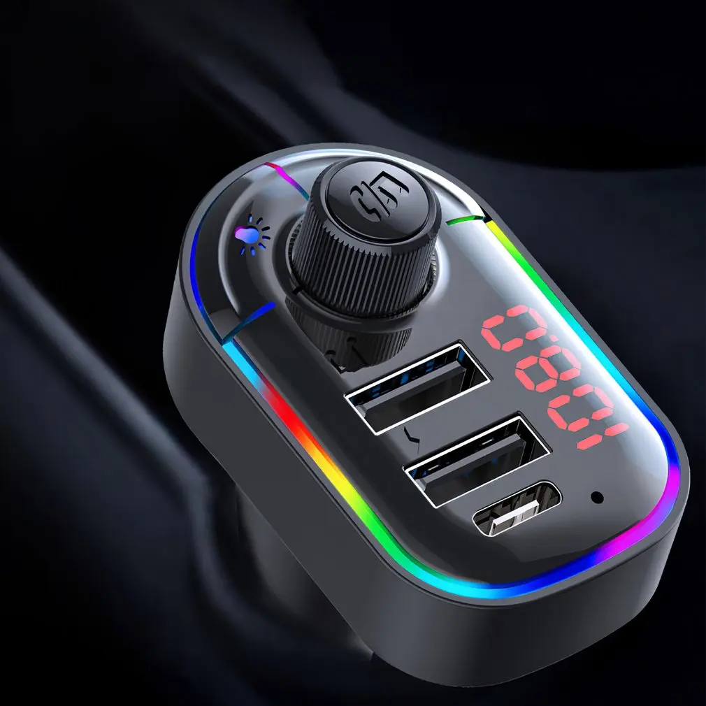 

Автомобильный беспроводной Fm-передатчик 5,0, беспроводной аудио приемник, Автомобильный MP3-плеер 5 в а/1 А + быстрое зарядное устройство с двум...