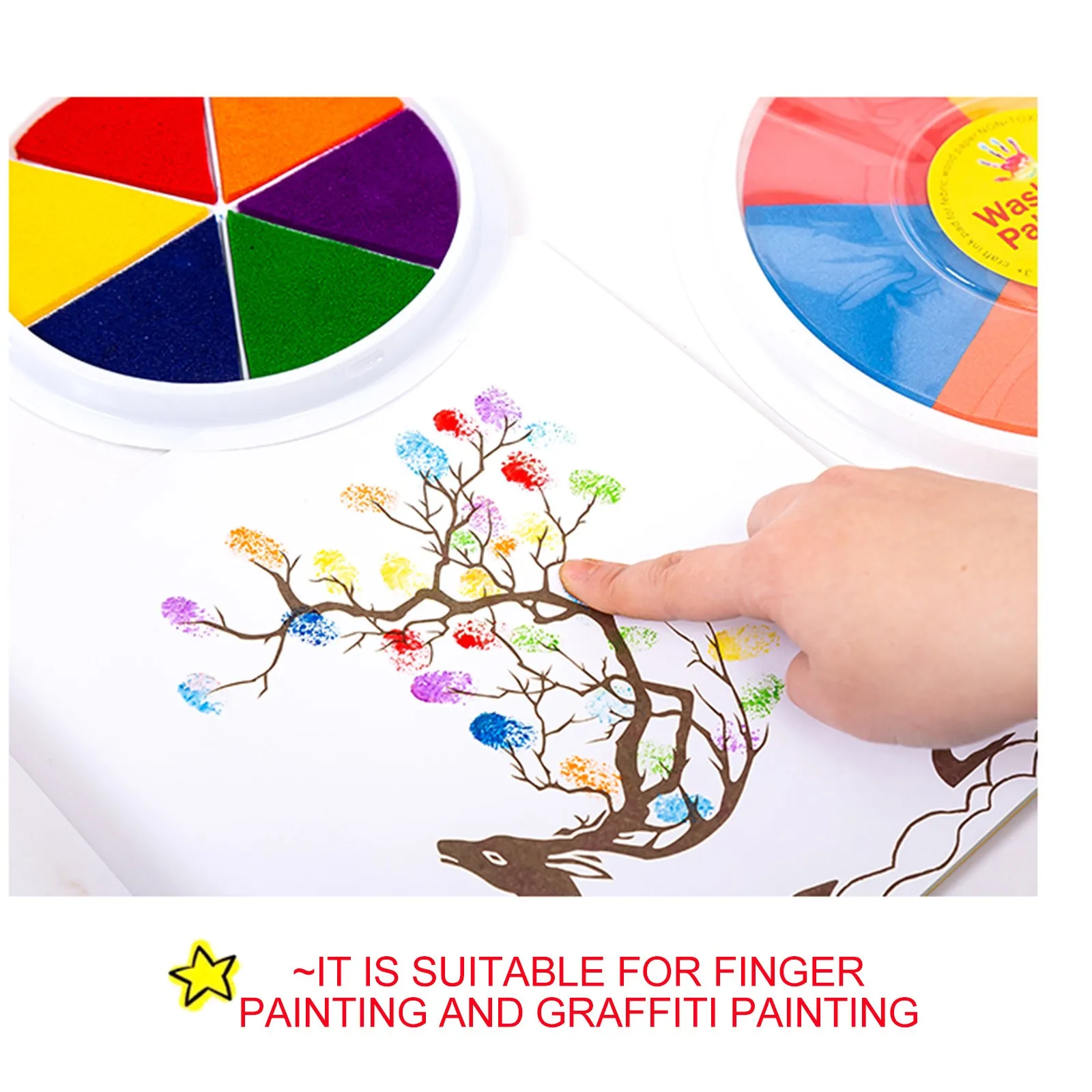 Забавные Пальчиковые краски комплект палец для рисования игрушечные золотые